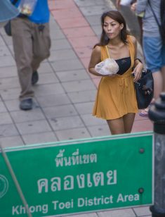 Coconutgirl on the street of Thailand. Hot she is.