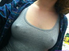 Amateur teen braless nips