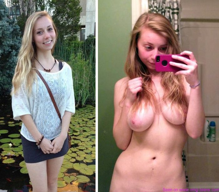 Big tits teen before and after