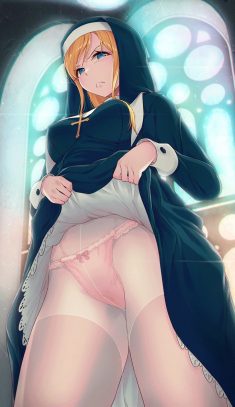 Nun in sexy lingerie