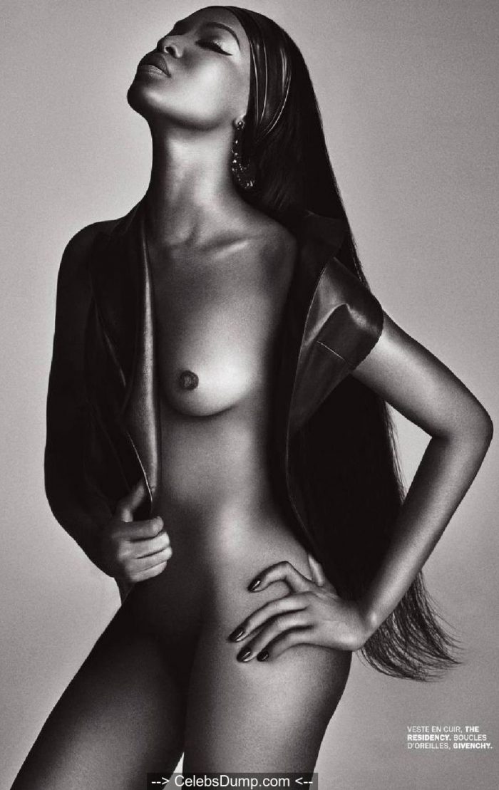 Ebony supermodel Naomi Campbell naked for Lui Magazine