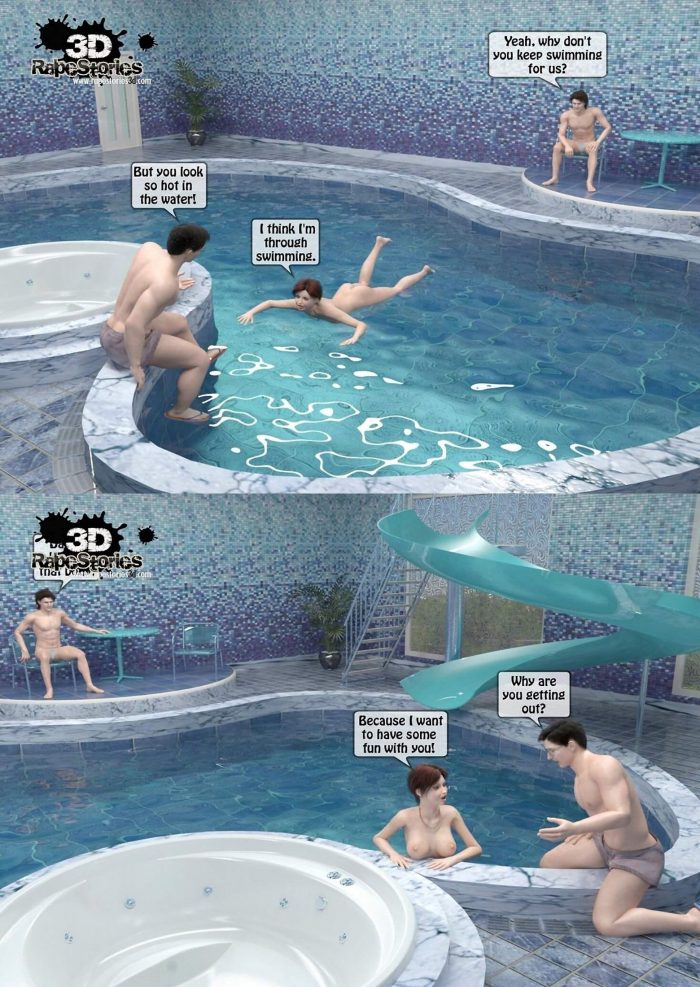 3D Fucked by the pool