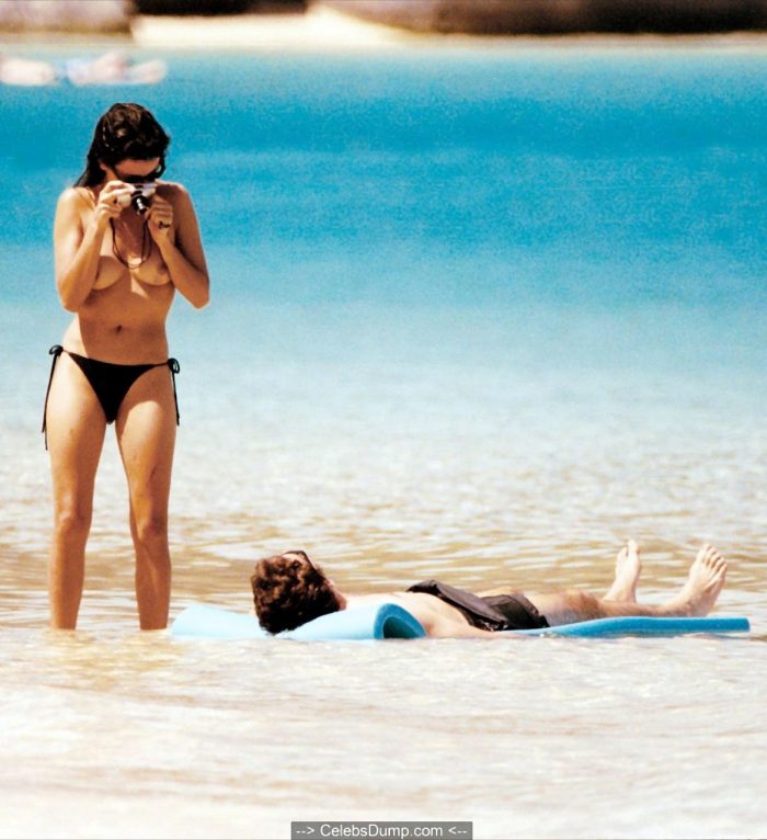 Penelope Cruz topless at a beach in Virgin Islands