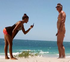 True nudist on beach
