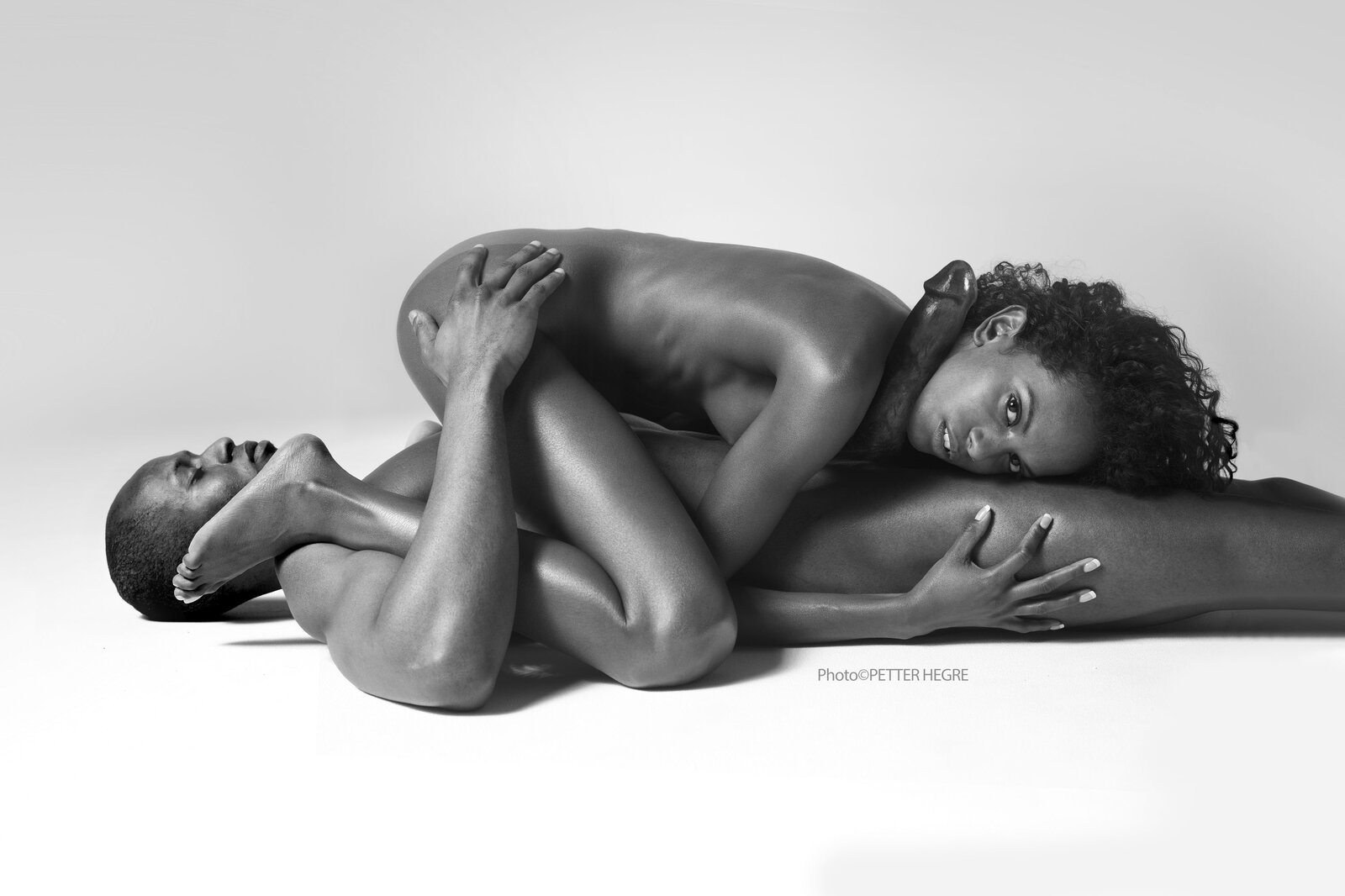 Black and white nudes of the hot models posing in erotic art SexPin picture